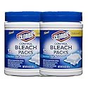 Clorox Control Regular Bleach Packs, Water Activated Solid Bleach, Toss and Go, Regular Scent, 12 Count, (2 Pack)