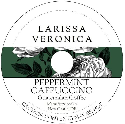 Peppermint Cappuccino Guatemalan Coffee (Single Serve K-Cup Pods) (Gourmet, Naturally Flavored, Whole Coffee Beans) (12 pods, ZIN: 578170)