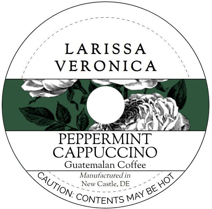 Peppermint Cappuccino Guatemalan Coffee (Single Serve K-Cup Pods) (Gourmet, Naturally Flavored, Whole Coffee Beans) (12 pods, ZIN: 578170)