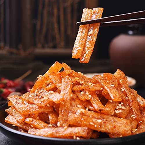 YUYONGTANG ??????8090??????????????? ???18gFeiwang Hunan spicy strips 8090 nostalgic snacks snacks spicy strips spicy slices spicy skin spicy strips