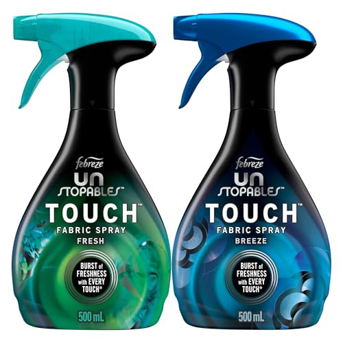 Unstopables Touch Fabric Spray and Odor Fighter, Fresh & Breeze, 16.9 oz, Pack of 2