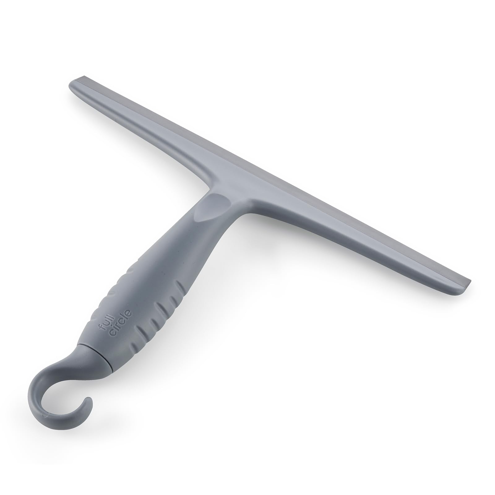 Full Circle Clean Ocean Squeegee - Shower, Glass, Window, Tile, Windshield - Streak-Free Finish with Rotating Hook for Easy Storage