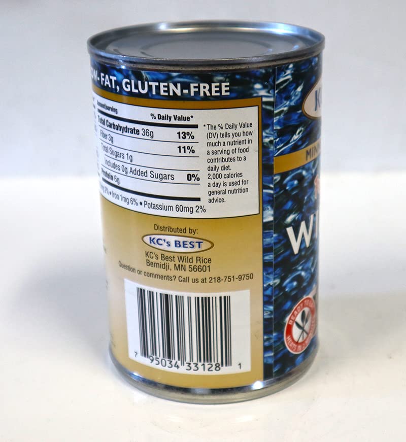 KC's Best Minnesota Cultivated Premium Cooked Wild Rice in a Can