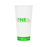 KARAT EARTH [1,000 ct - 22 oz Disposable Paper Cups, PLA Lining Cold Cups for Iced Tea, Coke, Soda, Cold Beverages and More | Green Line
