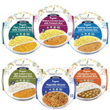 Food Earth Ready to Eat Indian Meals - Six Flavor Variety Pack - Organic, Microwavable, Premade & Quick - Lunch & Dinner Pack (6 Pack)