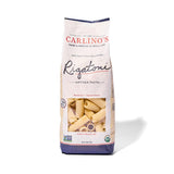 Carlino's Dried Rigatoni | Organic Durum Wheat Semolina | Bronze Die Cut | Air Dried | Non-GMO, USDA Organic, Made in Italy, 17.6 Oz (Pack of 4)