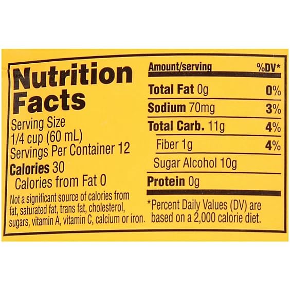 Sugar Free Low Calorie Syrup, Maple (Pack of 2)