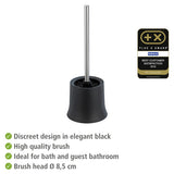 Basic Toilet Brush, Toilet Bowl Cleaner Brush with Holder, Toilet Bowl Brush, Toilet Brush with Holder, Plastic, Weiß, Dimensions 5.5 x 15 x 5.5 in