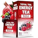 Total Tea Detox Guayusa Energy Tea - All Natural Herbal Caffeinated Tea Cleanse - Energy & Focus - Coffee Substitute - 25 Tea Bags for Men and Women