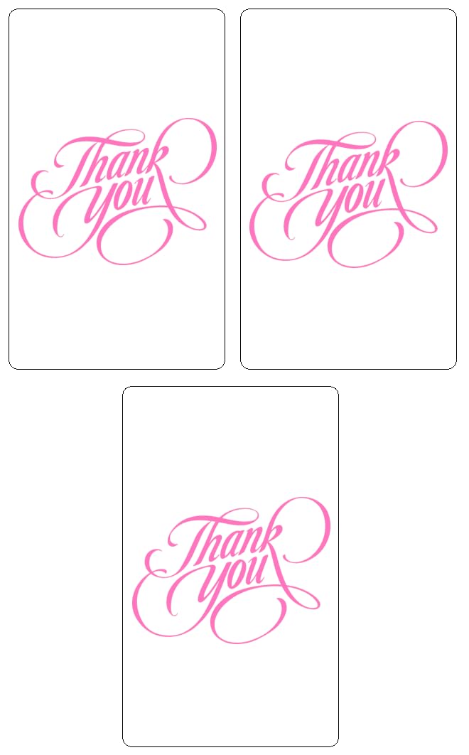 60 Modern Thank You Miniature Chocolate Candy Bar Wrapper in Pink, Adorable Stickers for Weddings, Bridal Shower Engagement Party Decorations, Favors