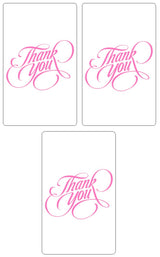 60 Modern Thank You Miniature Chocolate Candy Bar Wrapper in Pink, Adorable Stickers for Weddings, Bridal Shower Engagement Party Decorations, Favors