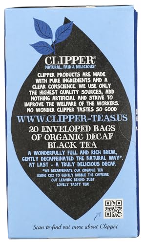 Clipper Tea, Black Tea Organic Decaf, 20 Count