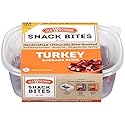 Old Wisconsin Turkey Sausage Snack Bites, Naturally Smoked, Ready to Eat, High Protein, Low Carb, Keto, Gluten Free, 16 Ounce Resealable Tub