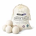 Wool Dryer Balls 6-Pack Set | Natural Fabric Softener Alternative | Reusable Laundry Balls | Eco Friendly Static Reduction