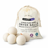 Wool Dryer Balls 6-Pack Set | Natural Fabric Softener Alternative | Reusable Laundry Balls | Eco Friendly Static Reduction