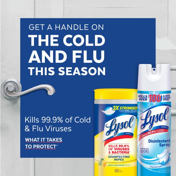 LYSOL Disinfecting Wipes - Lemon & Lime Blossom To-Go Flatpack 15 ct. (Pack of 4)