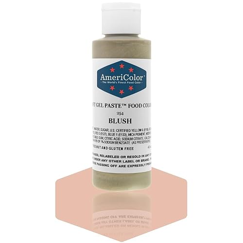 AmeriColor, Blush, 4.5 Ounce Bottle, Soft Gel Paste Food Color