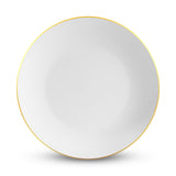 Munfix 100 Gold Plastic Plates Set, 10.25 Inch Disposable Dinner Plates, Elegant Fancy Heavy Duty for Party, Wedding, White with Gold Rim
