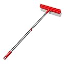 Window Squeegee with 18.5"-28.5" Retractable Handle, 2-in-1 Squeegee for Window Cleaning Tool for Cars, Trucks, Glass Doors, Shower, Outdoor Windows