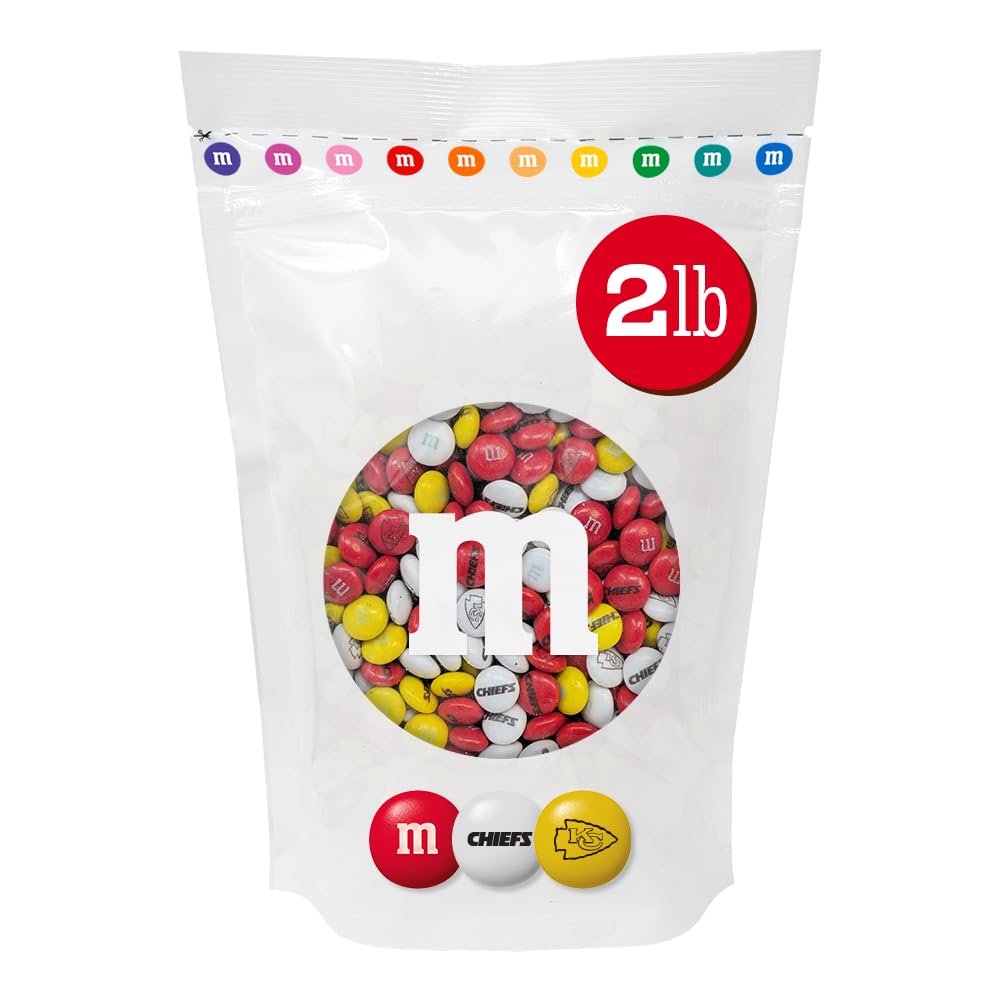 M&M'S NFL Kansas City Chiefs Milk Chocolate, 2 lb Bulk Bag