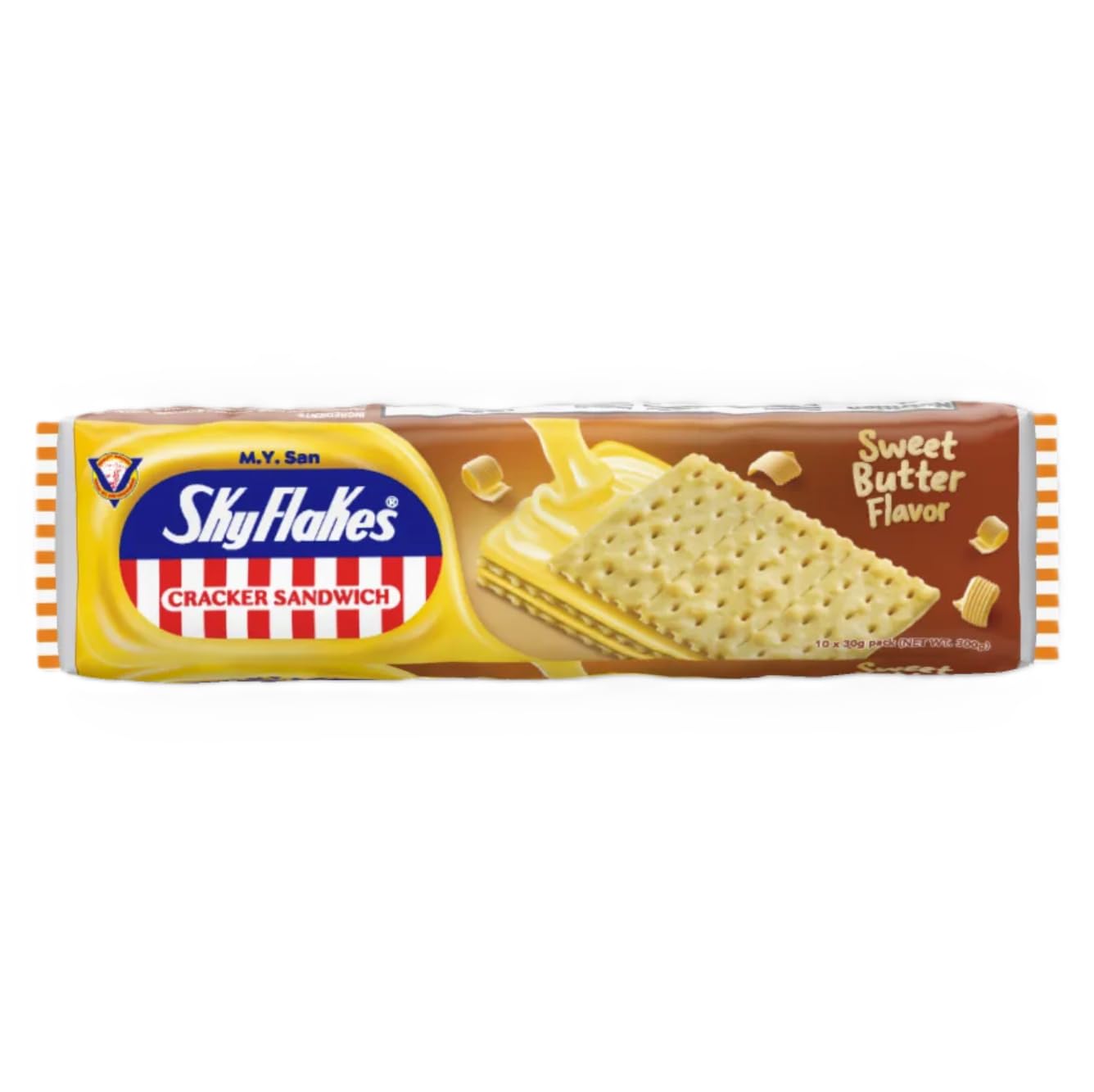 M.Y. San Cracker Sandwich Sweet Mantikilya (Sweet Butter Cream) Flavor, 300g (10.58 oz) 3 Pack