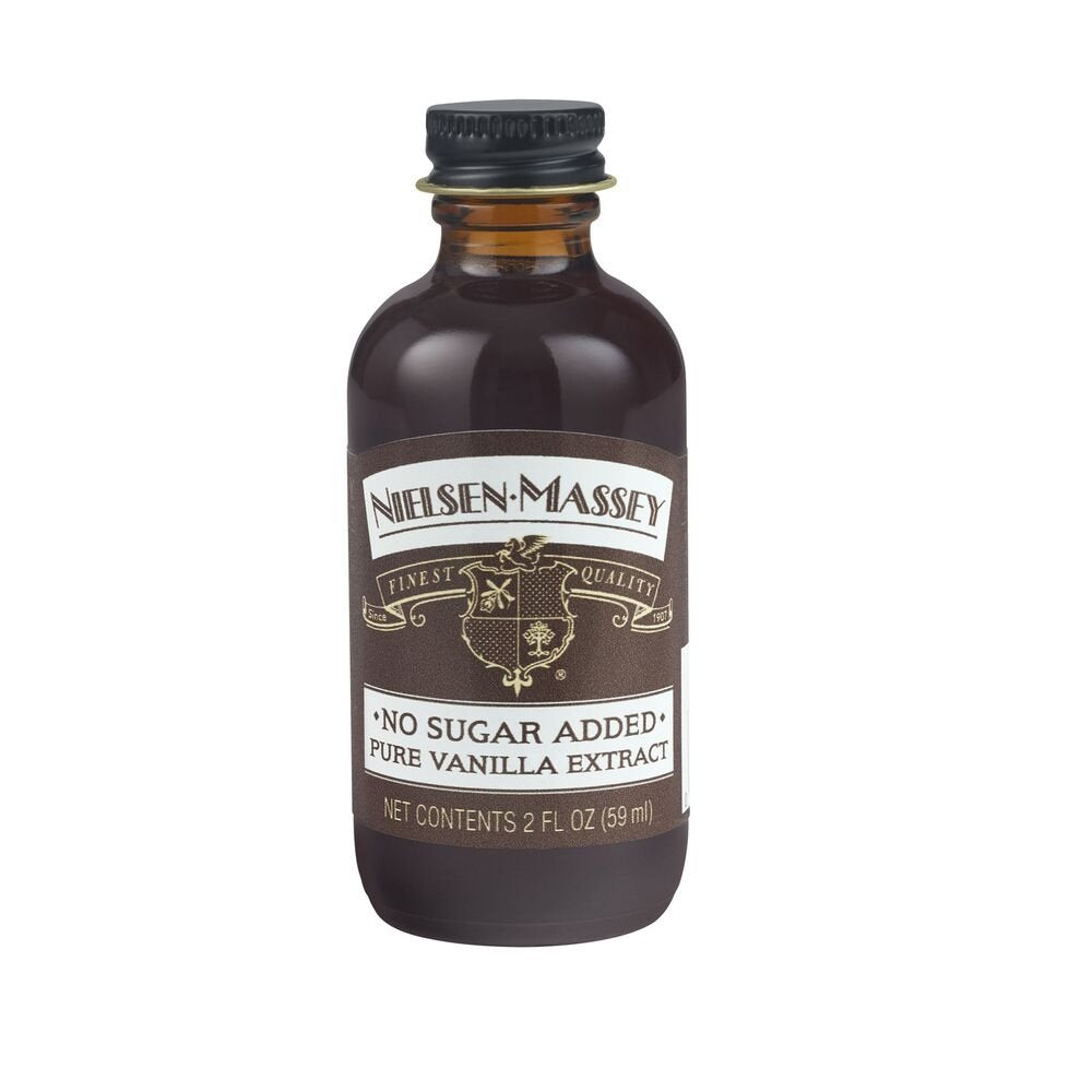 Nielsen-Massey No Sugar Added Pure Vanilla Extract for Baking and Cooking, 2 Ounce Bottle