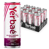 Yerbaé Energy Seltzer - Pomegranate Berry, No Sugar/Calories/Carbs. Energized by Yerba Mate, Naturally Caffeinated Plant-Based, Healthy Alternative