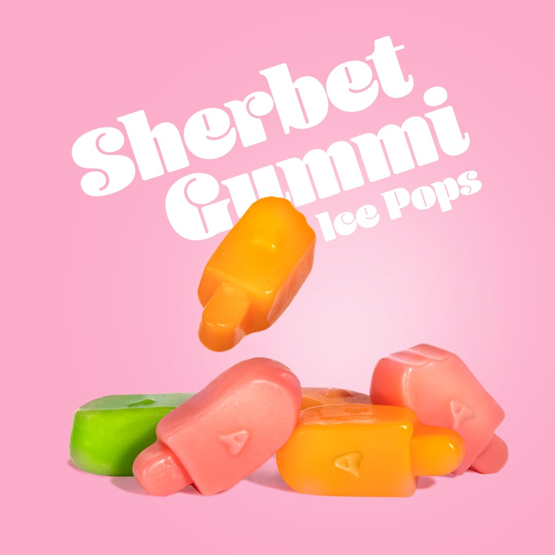 Albanese World's Best Gummies, Sherbet Gummi Ice Pops, 5lbs of Candy
