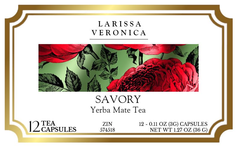 Savory Yerba Mate Tea (Single Serve K-Cup Pods) (12 pods, ZIN: 574518) - 3 Pack
