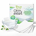 Ohm Earth’s Wash Laundry Detergent Sheets Hypoallergenic & Dye-Free Liquidless Detergent, Fast Dissolving Concentrated Strips Ideal for Sensitive