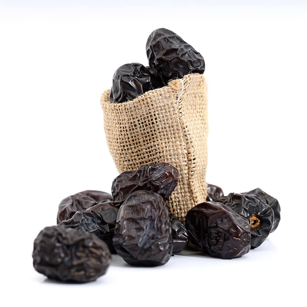 Ajwa Al Madina Dates - Premium Quality - 2.2lb (1000g) - Imported from Madinah Munawwara, Saudi Arabia - Perfect for Ramadan Gift - Fiber-Rich Snack