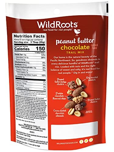 WildRoots Trail Mix, Made with Non-GMO Ingredients & Natural Flavor (Peanut Butter Chocolate, Pack of 1)