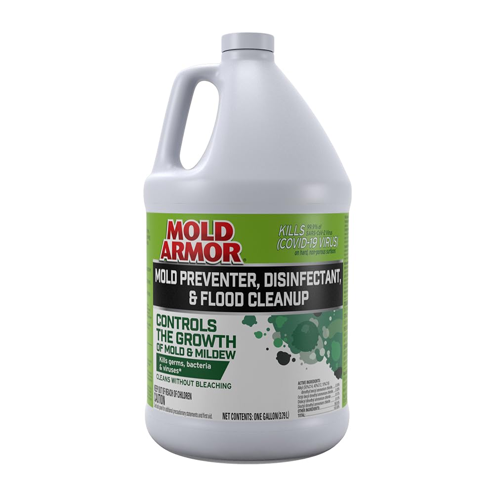 Mold Armor Mold Preventer, Disinfectant and Flood Cleanup, 1 gal., Control & Prevent the Growth of Mold and Mildew, Cleans without Bleaching, Ready