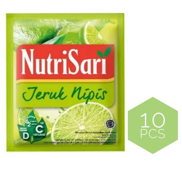 NutriSari Jeruk Nipis Lime Instant Drink Powder 10-ct, 110 gram