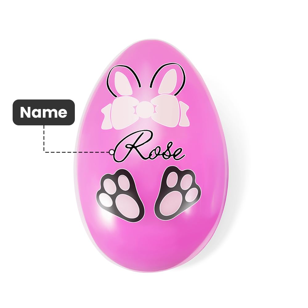 CALLIE Jumbo Easter Eggs Personalized, Custom Large Easter Egg Fillable with Name - Easter Decoration Gifts