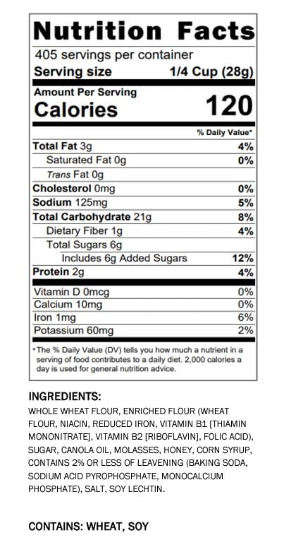 Cracker Keebler Graham Crumbs 25 Pound