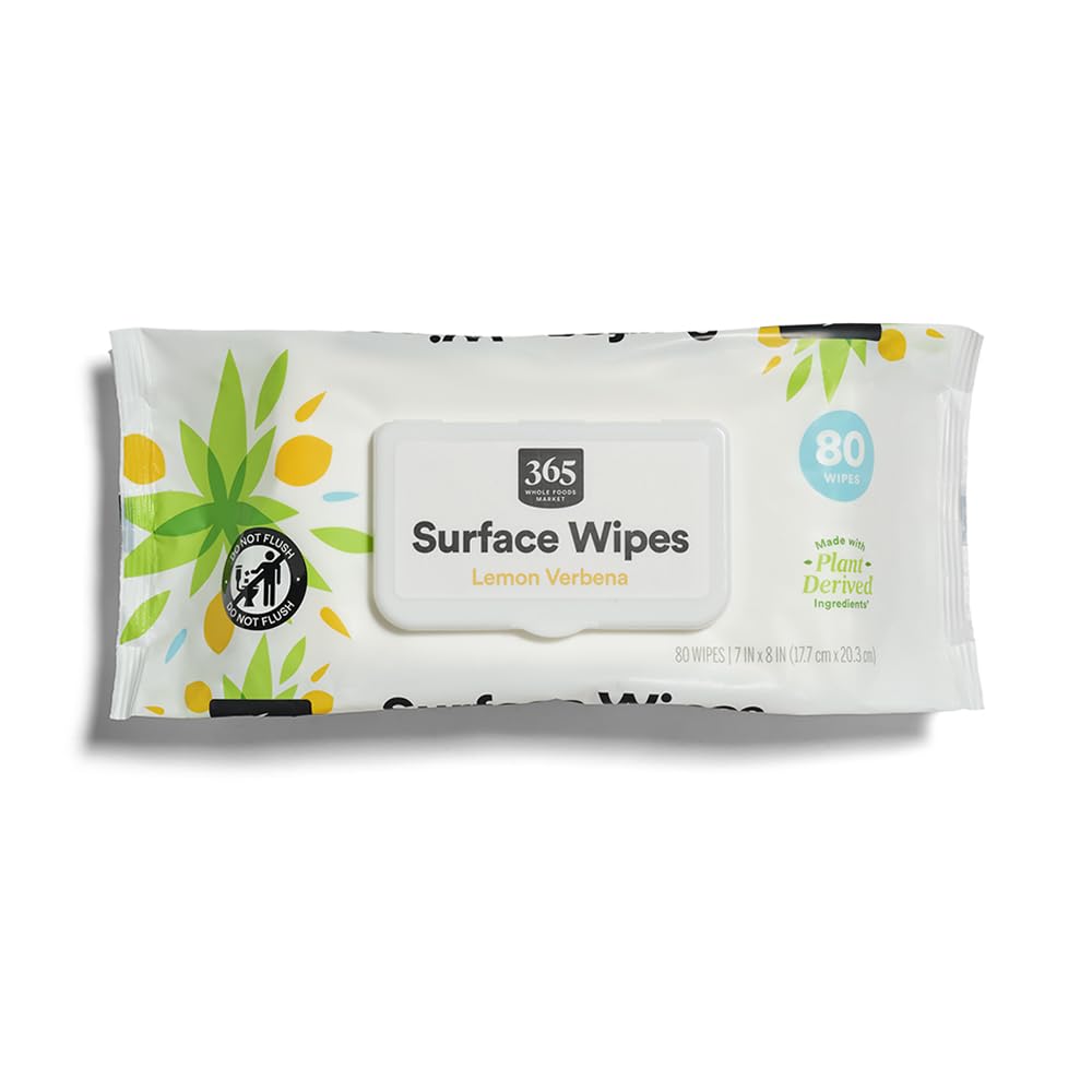 365 by Whole Foods Market Lemon Verbena Surface Cleaning Wipes, 80 CT
