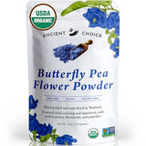 Ancient Choice - Butterfly Pea Flower Powder (4 Ounce) | Blue Matcha Tea | Ceremonial (Highest) Grade | Adaptogenic Raw Culinary | Natural Food