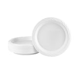 Blue Sky 6 Inch White Plastic Plates - [400 Count] Disposable Plastic Plates, Microwave Safe, Perfect for Birthday Parties, Weddings, Banquets