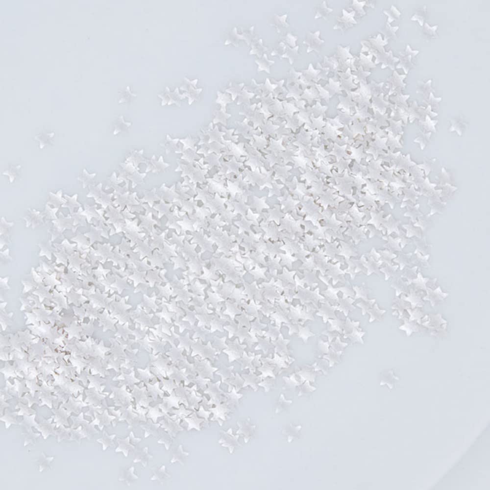 Edible Glitter Sprinkles for Cookie Decorating Edible Glitter for Drinks Fancy Silver Star Sprinkles for Cake Decorating Drink Glitters Cake