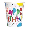 Colorful Balloons Paper Cups - 9oz. (Pack of 8) - Vibrant & Eco-Friendly Party Drinkware, Unique Design for Birthdays & Celebrations