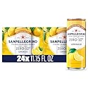 Sanpellegrino Zero Grams Added Sugar Italian Sparkling Drinks Lemonade, Sparkling Lemon Beverage, 24 Pack of 11.15 Fl Oz Cans