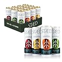 STAED Organic Energy Drinks, Clean Natural Productivity Drink with Cognizin® Citicoline & L-Theanine, Sparkling Functional Beverage, Clean Caffeine