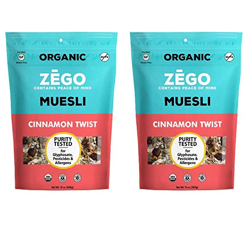 ZEGO Foods Organic Superfood Oatmeal & Muesli, Certified Gluten Free (Cinnamon Twist) 13oz