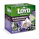 Loyd Blackcurrant & Elderberry Flower Flavored Herbal Fruit Tea 20 Ct Pyramid Tea Bags