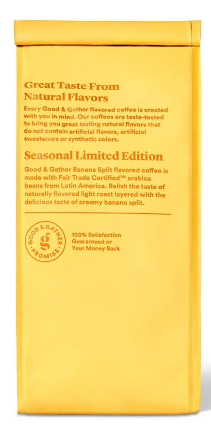 Naturally Flavored Banana Split with other Natural Flavors Light Roast Ground Coffee - 12oz - Good & Gather