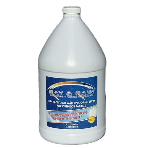 Ray & Rain Repellant® Waterproofing + Outdoor Anti-Fading Fabric Protection Spray | Awnings | Bags | Boat Covers | Flags | Tents | Umbrellas (Gallon)