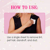 Hollywood Fashion Secrets Lint Removing Sheets, Pocket-Sized Fabric Cleaners, 30 Count