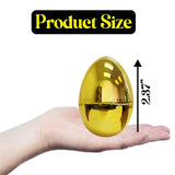 GiftExpress Gold Easter Eggs - 50 Piece Bulk 2.3" x 1.75" Golden Metallic Plastic Eggs Hinged - Adult & Kid Party Toys for Gift Easter Baskets or Egg