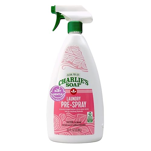 Charlie’s Soap Laundry Pre-Spray Baby Gentle 32 fl oz Natural Laundry Pretreat and Stain Remover - Powerful and Eco-Friendly